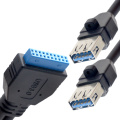 Montaje de panel Dual-USB3.0 a una extensión de 20 pines Cable interno